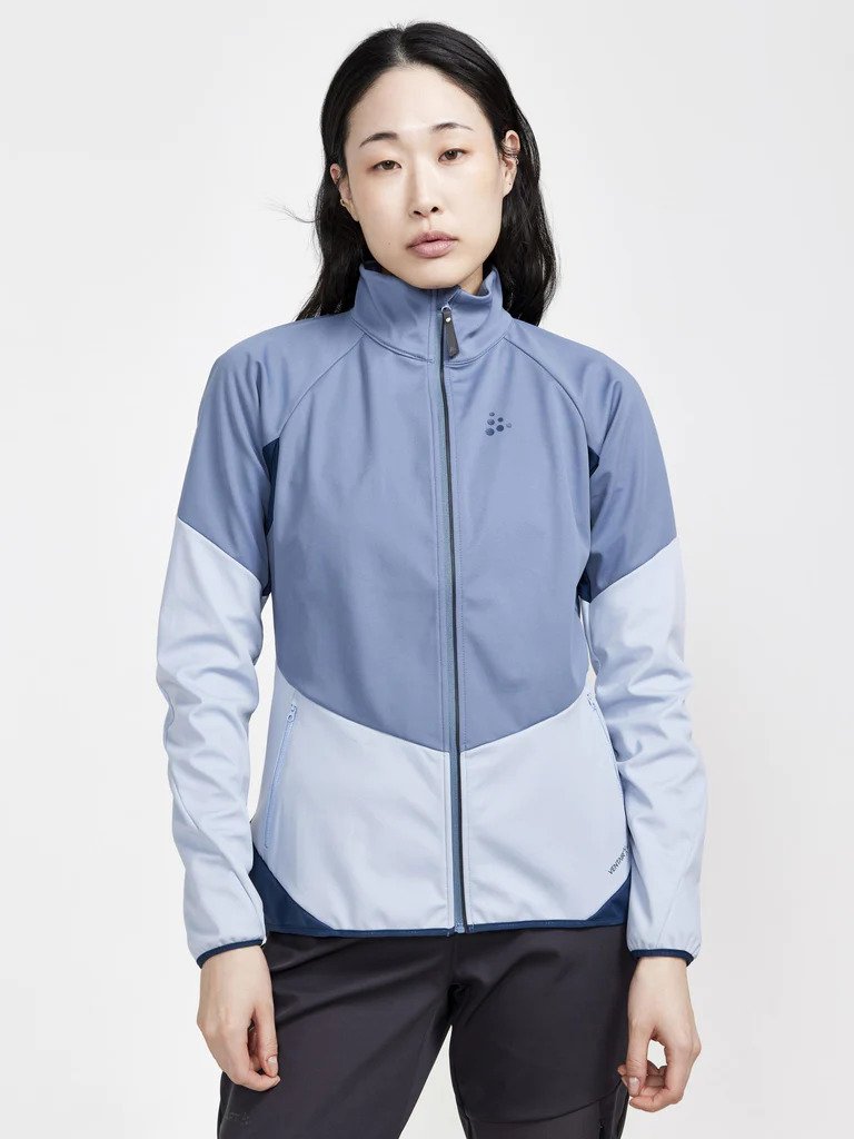 Front view of womens running jacket