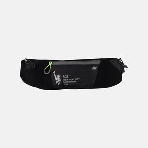 Black waist bag with 'tcs New York City Marathon' logo on a white background