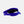 Blue visor with a brand logo on a light gray background