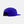 Blue cap with a black strap on a light gray background
