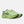 Bright green running shoe with New Balance logo on a white background