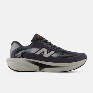 Gray and sneaker with white sole on a white background