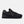 All black New Balance sneaker on a light gray background