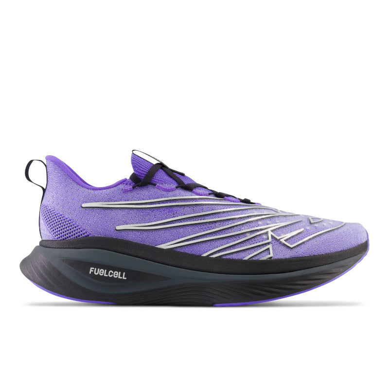 The lateral side oif the Men's SuperComp Elite 3 has a fast looking upper with a Electric indigo color