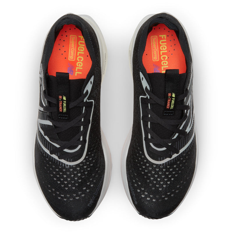 Top view of the Men's Fuel Cell SuperComp Trainer by New Balance in Black