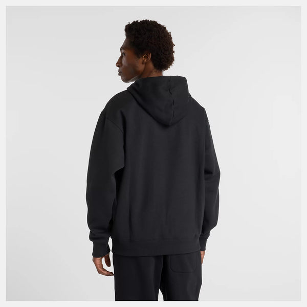 back view of black hoodie