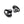 Black wireless earbuds on a white background