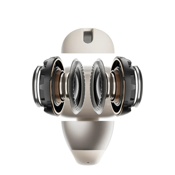 Earbud components close up
