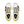 White running shoes with black and yellow accents on a white background