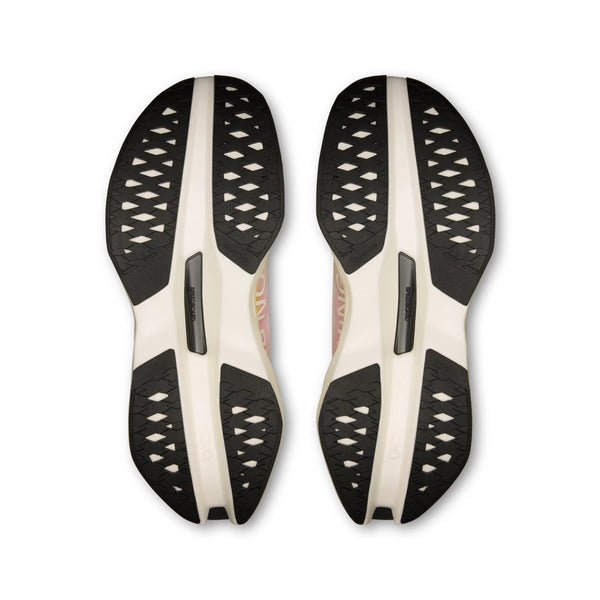 Black and white shoe sole design on a white background