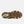 Brown and beige sole of a shoe with brand logo on a white background
