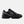 Black unisex athletic shoe with New Balance logo on a light gray background