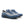 A pair of blue and gray sneakers on a white background.