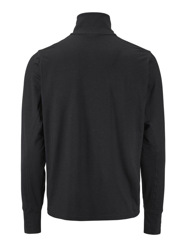 Black long-sleeve shirt on a white background