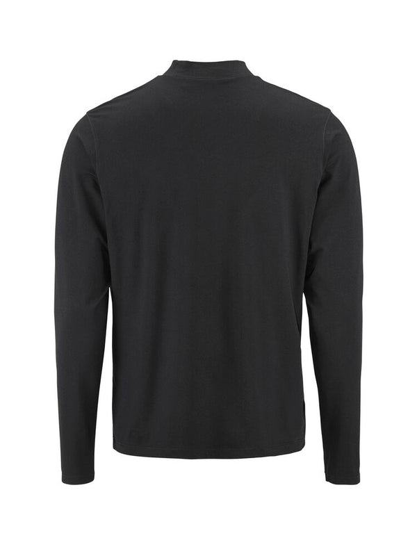 Black long-sleeve shirt on a white background