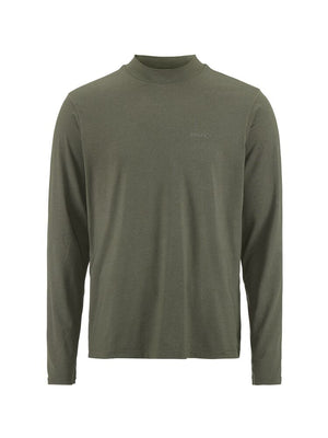 Green long-sleeve shirt on a white background
