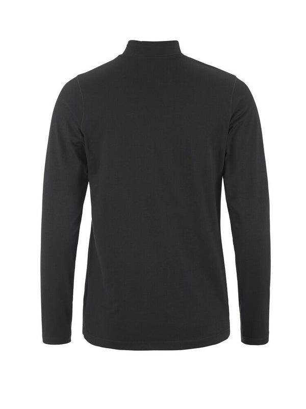 Black long-sleeve shirt on a white background