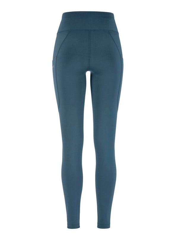 Blue leggings backside on a white background