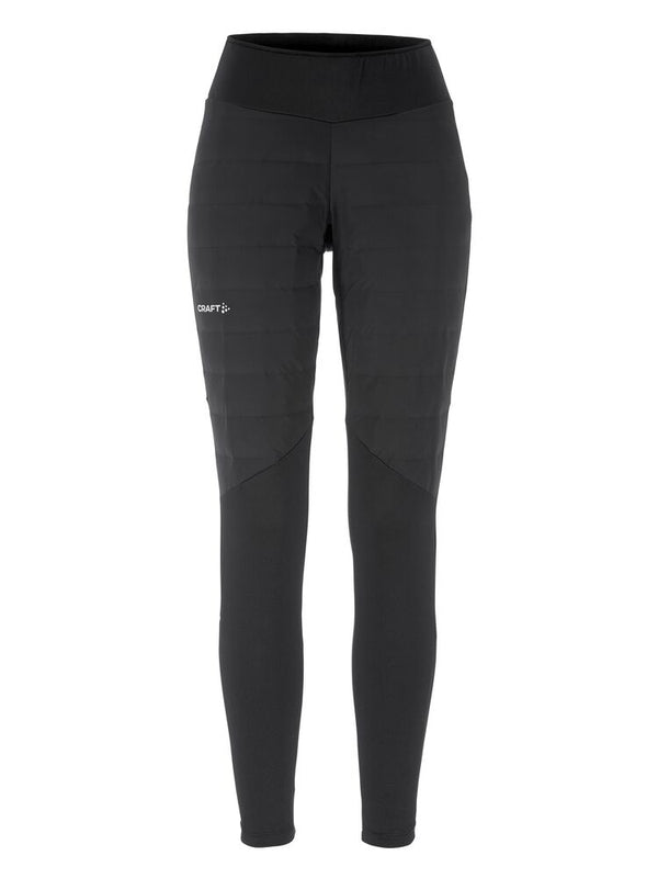 Black leggings with a brand logo on a white background