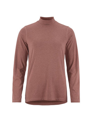 Rose Melange long-sleeve turtleneck shirt on a white background