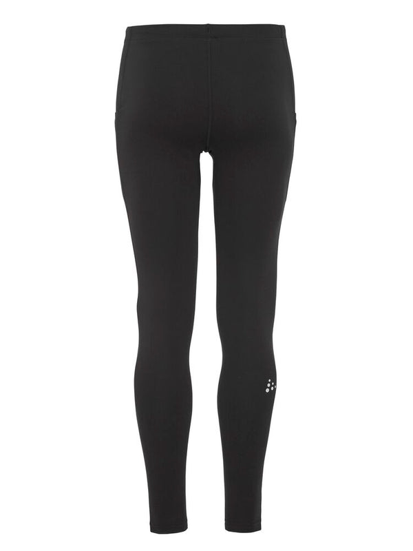 Black leggings with a small logo on a white background