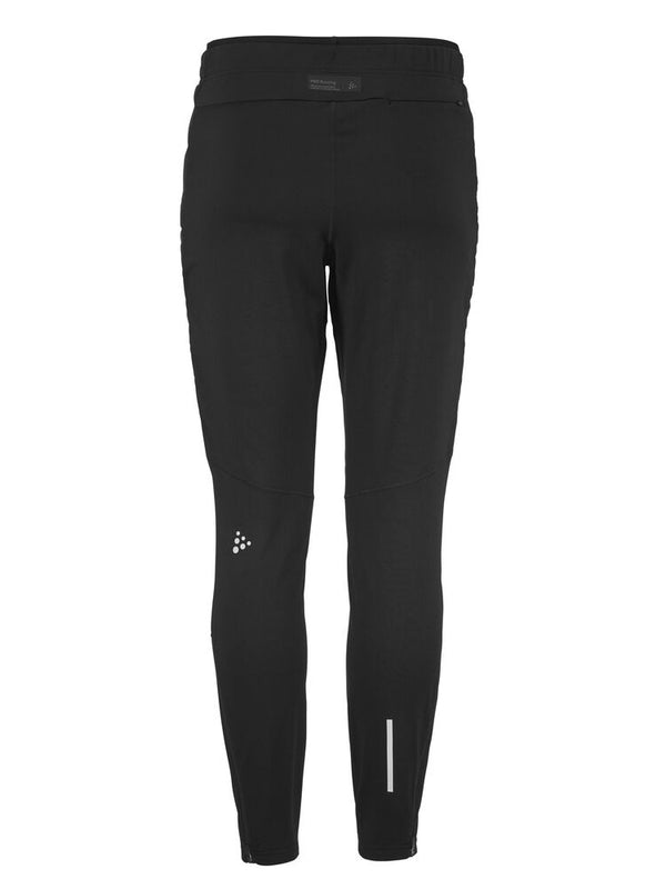Black leggings with a brand logo on a white background