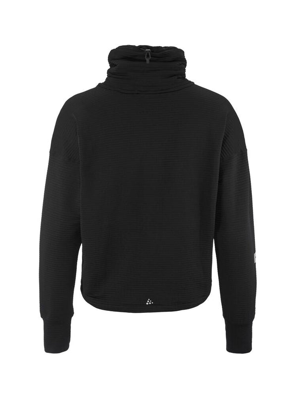 Black turtleneck sweater on a white background