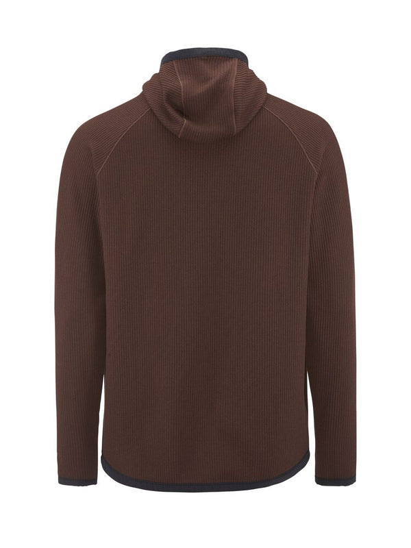 Brown hooded jacket on a white background