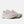 Pair of light pink New Balance sneakers on a white background
