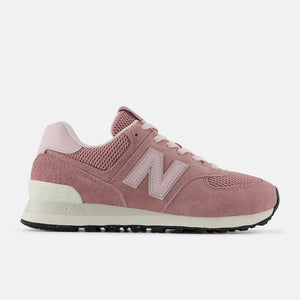 Pink New Balance sneaker on a white background