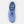 Blue running shoe with New Balance logo on a light gray background
