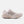 White running shoe with black logo on a white background and a mesh upper that looks very comfortable.