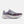 Purple running shoe with white sole on a light gray background