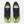 Navy and green running shoes with 'FuelCell' branding on a white background