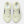 A New Balance running shoe in a pale cream-yellow colorway, featuring a textured mesh upper, matching laces, a thick sculpted foam midsole, and a metallic silver 'N' logo on the side.