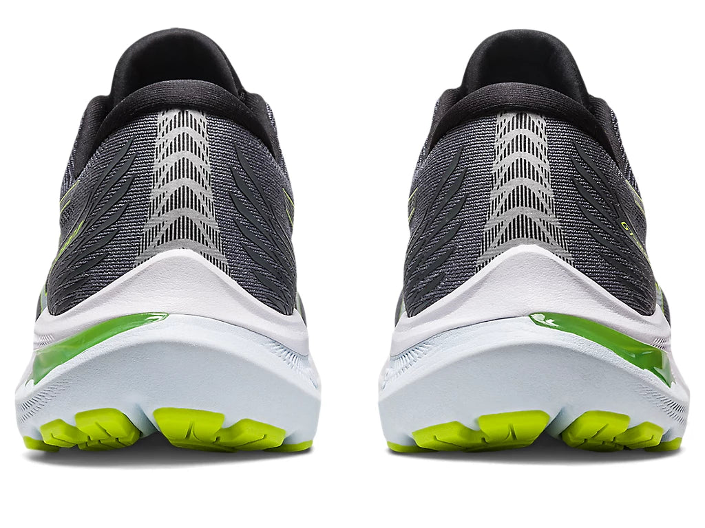 Back view of the Men's ASICS GT 2000 Version 11 in the color Metropolis / Lime Zest