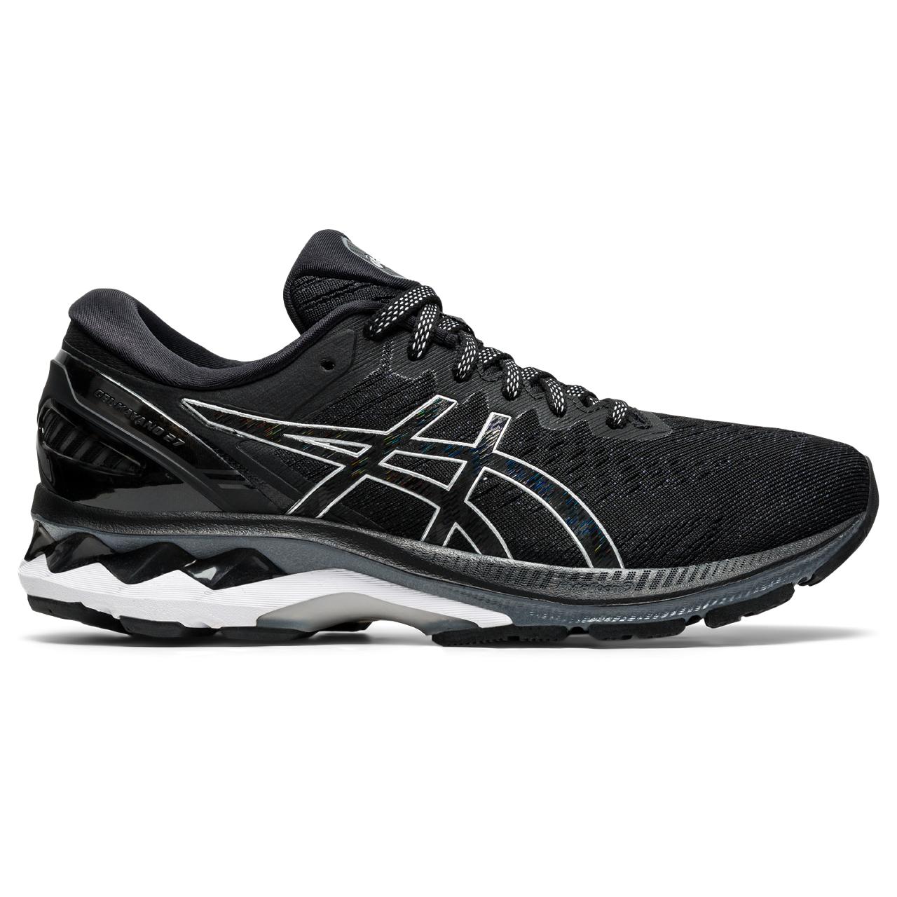 The ASICS Kayano has been our best-selling style at Frontrunners for a long time.  The newest version # 27 will not disappoint.  It's redesigned mesh upper helps keep feet cool, while the sole is more flexible to help promote a more natural roll through the gait cycle. 