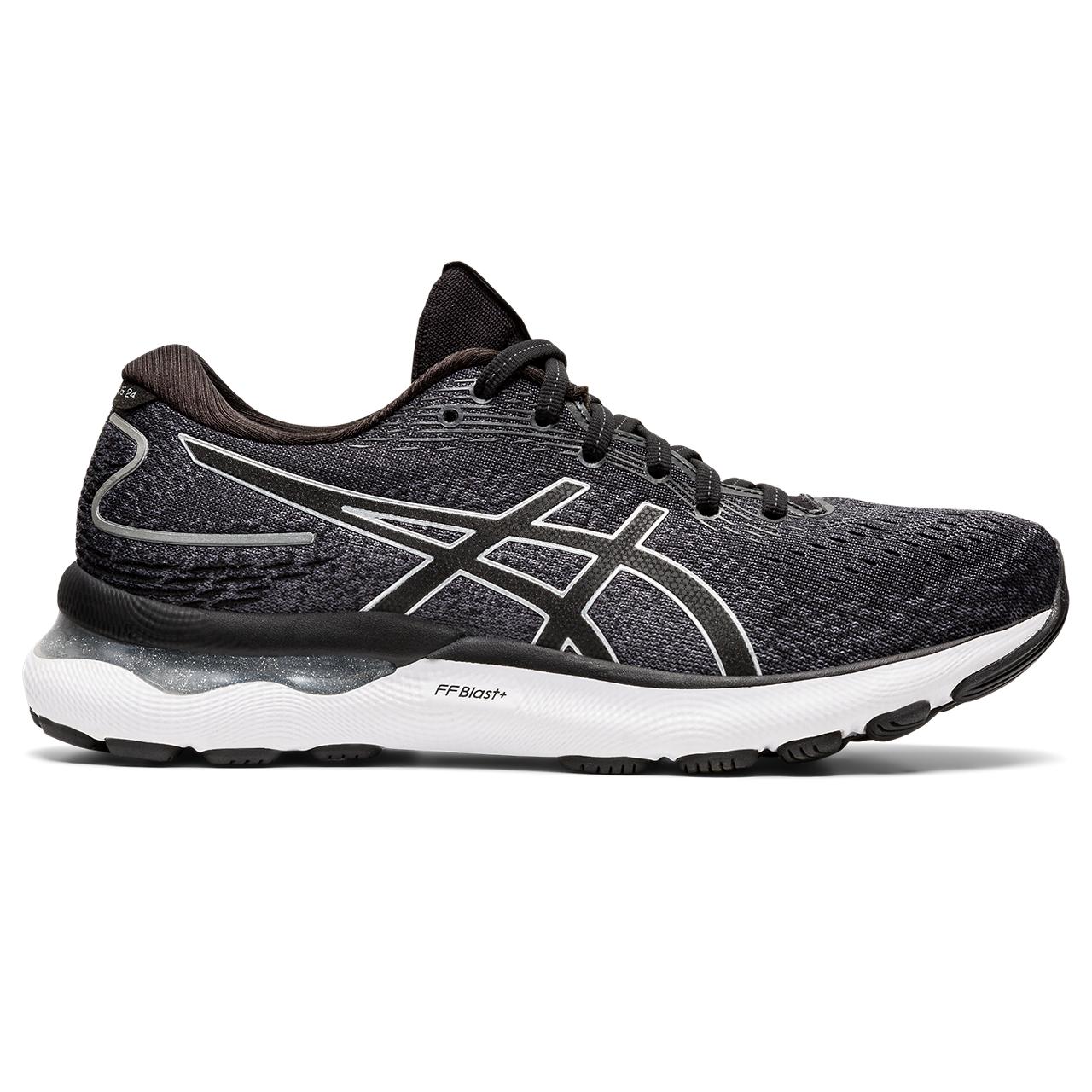 The Women's Nimbus 24 is one of the classics from ASICS.  It's been one of the best-selling cushioned neutral shoes for many years and will no doubt continue that trend with version 24. Women's Gel-Nimbus 24 - Wide "D" This is the wide version of the Black and White colorway. 