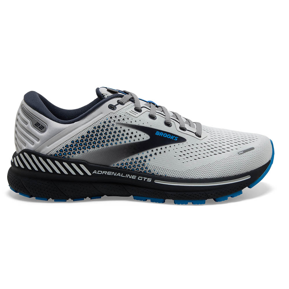 Known for over twenty years as a runner favorite, the Men's Adrenaline GTS now in Version 22 is a  supportive running shoe that continues to deliver. Brooks has designed this style to offer a perfect balance of support and softness anytime you lace them up.  One of the main highlights is the GuideRail Technology that adds support by keeping excess movement in check. In addition, the DNA Loft cushioning in the midsole creates a soft, yet durable feel that is not squishy. 