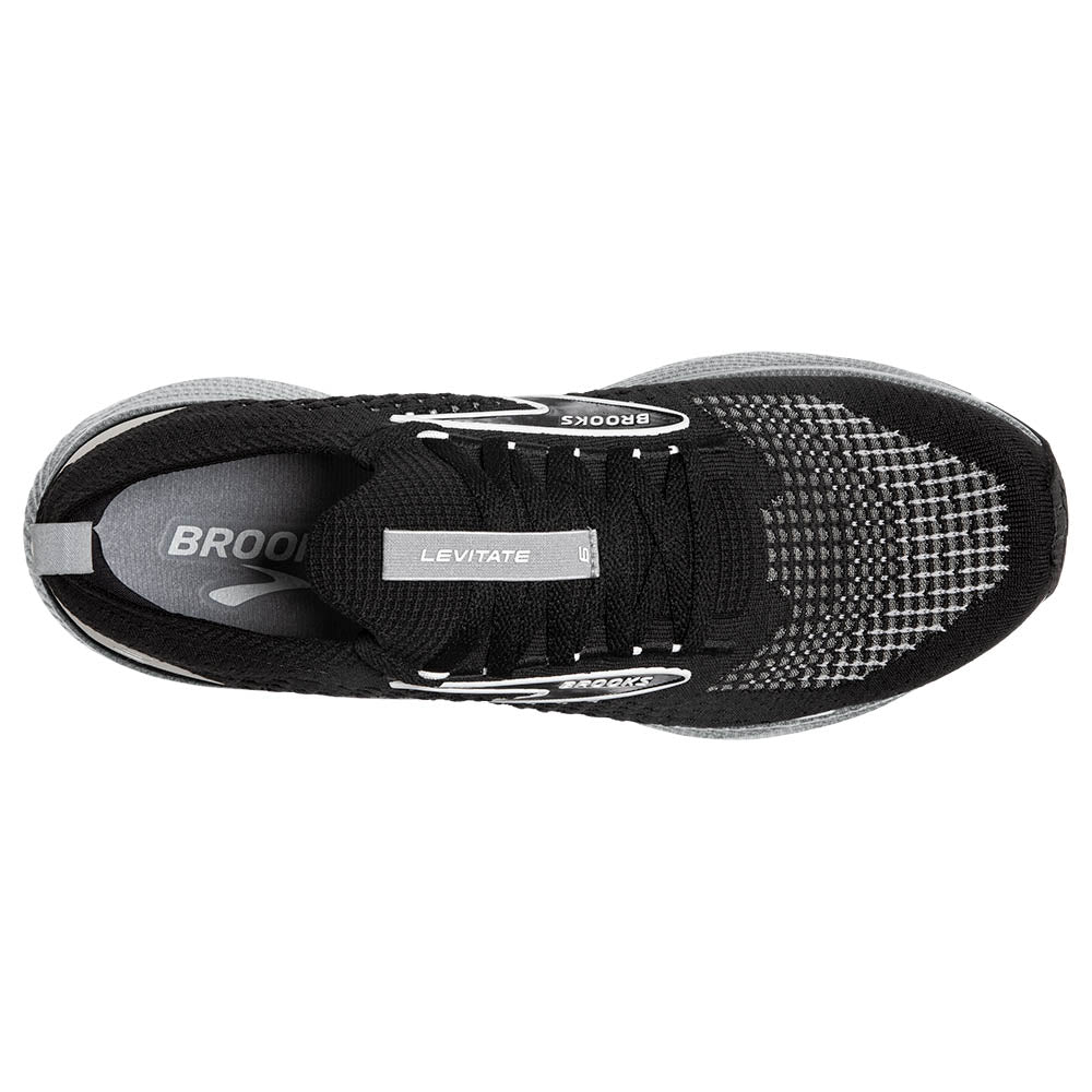 Top view of the Men's Levitate Stealthfit 6 by Brooks in the color Black/Grey/Oyster