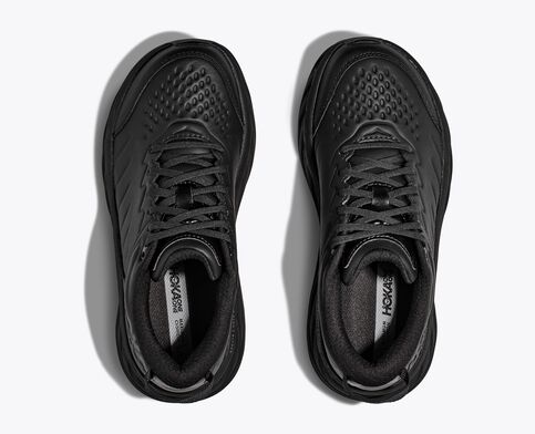 Top view of the Men's HOKA Bondi SR in the wide 2E width in All Black