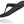 Angled medial view of the Women's HOKA Ora Recovery Flip in the color Black/Dark Gull Gray