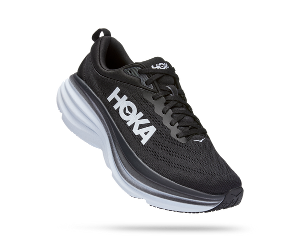 The Hoka Bondi 8 is a ultra-cushioned game-changer. One of the hardest working shoes in the HOKA lineup, the Men's Bondi 8 takes a bold step forward this season reworked with softer, lighter foams and a brand-new extended heel geometry. Taking on a billowed effect, the rear crash pad affords an incredibly soft and balanced ride from heel strike to forefoot transaction.