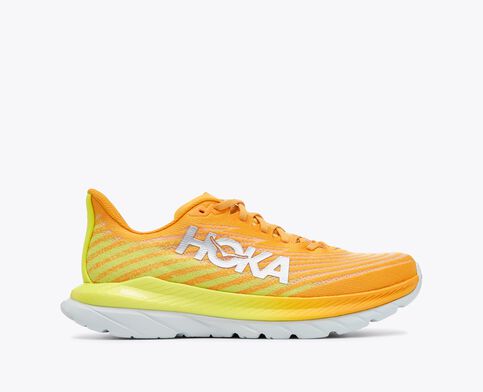 Lateral view of the Men's HOKA Mach 5 in the color Yellow