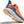 Back angled view of the Men's Clifton 9 by HOKA in the color Vibrant Orange/Impala