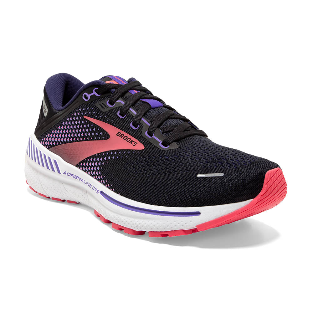Known for over twenty years as a runner favorite, the Women's Adrenaline GTS now in Version 22 is a  supportive running shoe that continues to deliver. Brooks has designed this style to offer a perfect balance of support and softness anytime you lace them up.