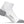 A medial view of the Feetures Plantar Fasciitis Quarter Sock (left foot) in the color white.