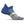 A medial view of the Feetures Elite Max Cushion running sock (left foot) in the color summer marine.