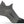A medial view of the Feetures Elite Ultra Light no show running sock (left foot) in the color grey