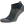 A lateral view of the Balega Silver no show running sock in the color black carbon.